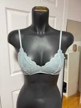 Delicate Lace Bralette - Light Blue